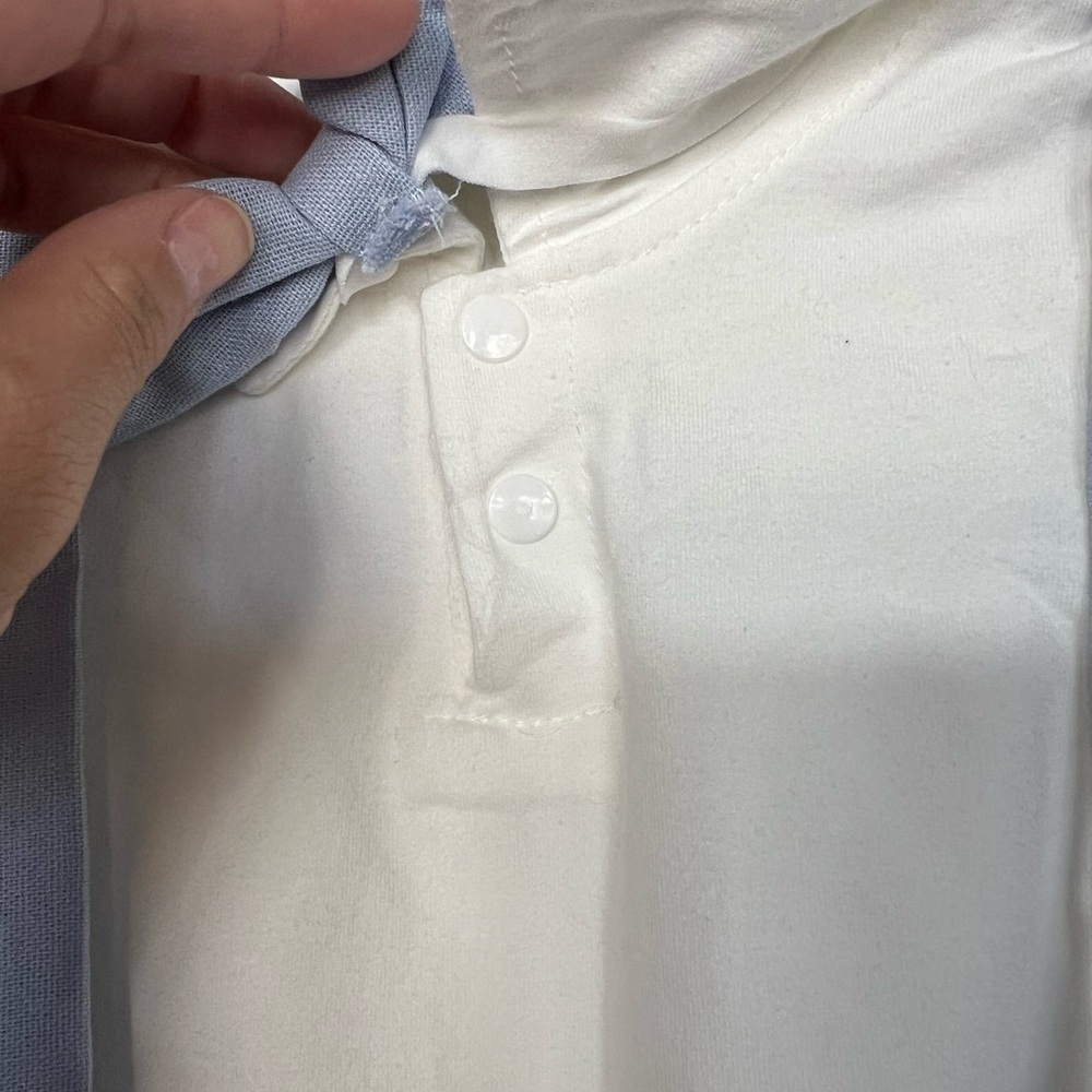 Stylish White and Blue Toddler Outfit sz 12/18M EUC - Picture 2 of 7